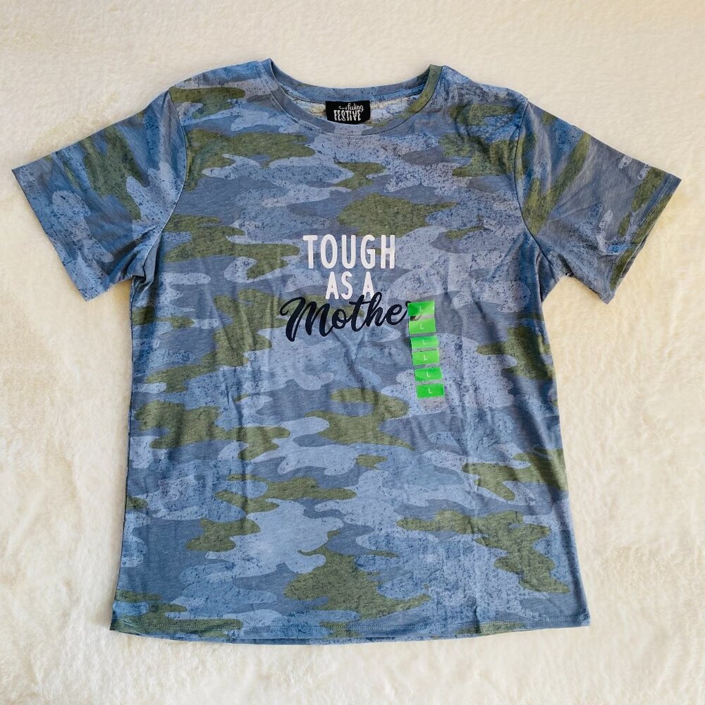 Camouflage Mom T-Shirt, Women’s Size Large, New with Tags, Military. Mom Gift